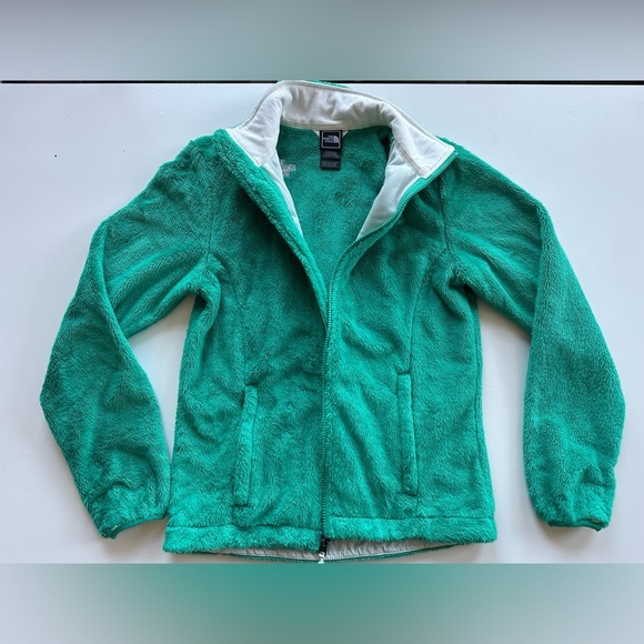 Vintage 90s Y2K The North Face Osito Bright Green Fleece Zip Up Jacket - Picture 2 of 8